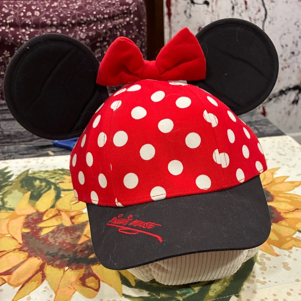 Disney Red and White Minnie Mouse Hat